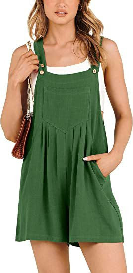Casual Adjustable Strap Loose Bib Rompers