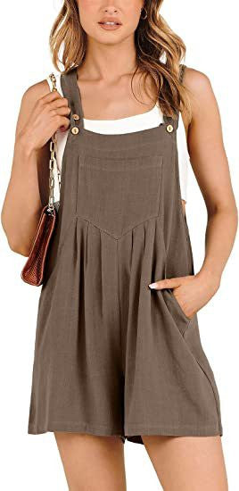 Casual Adjustable Strap Loose Bib Rompers