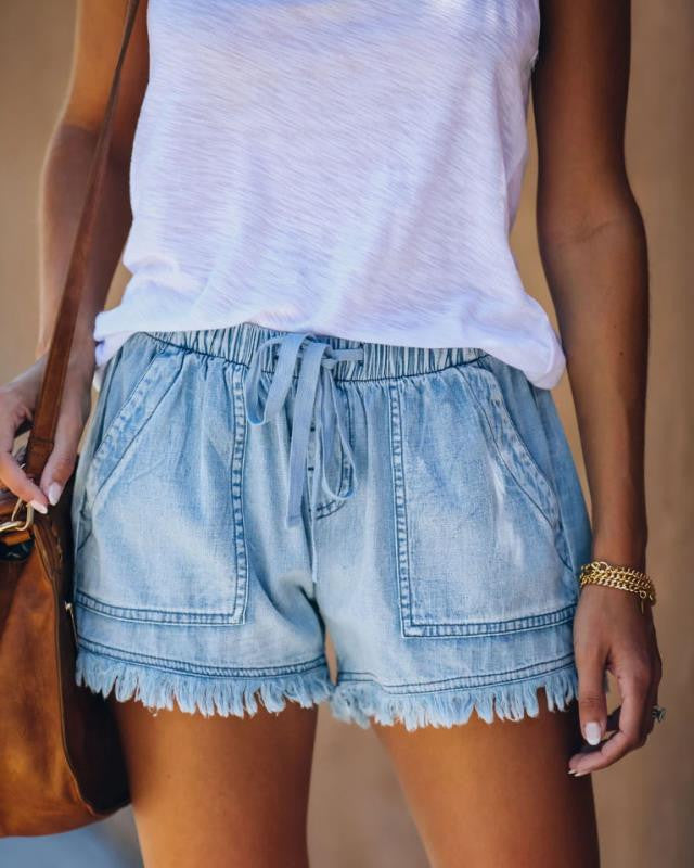 Pull On Hi-Lo Shorts