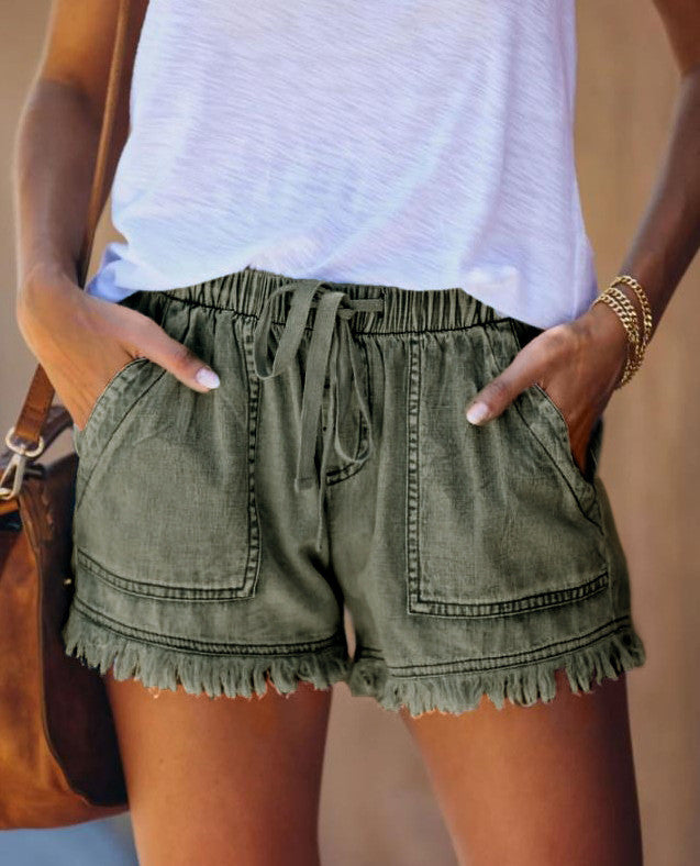Pull On Hi-Lo Shorts
