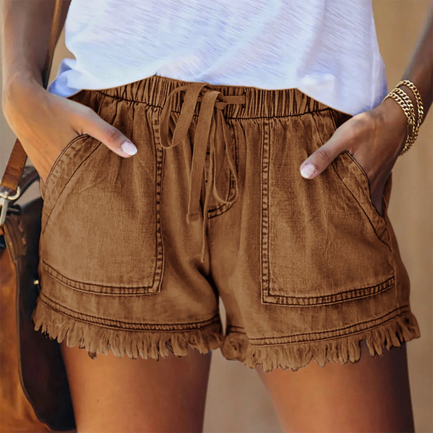 Pull On Hi-Lo Shorts