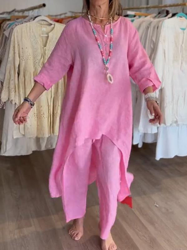 Women's Solid Color Casual Suit