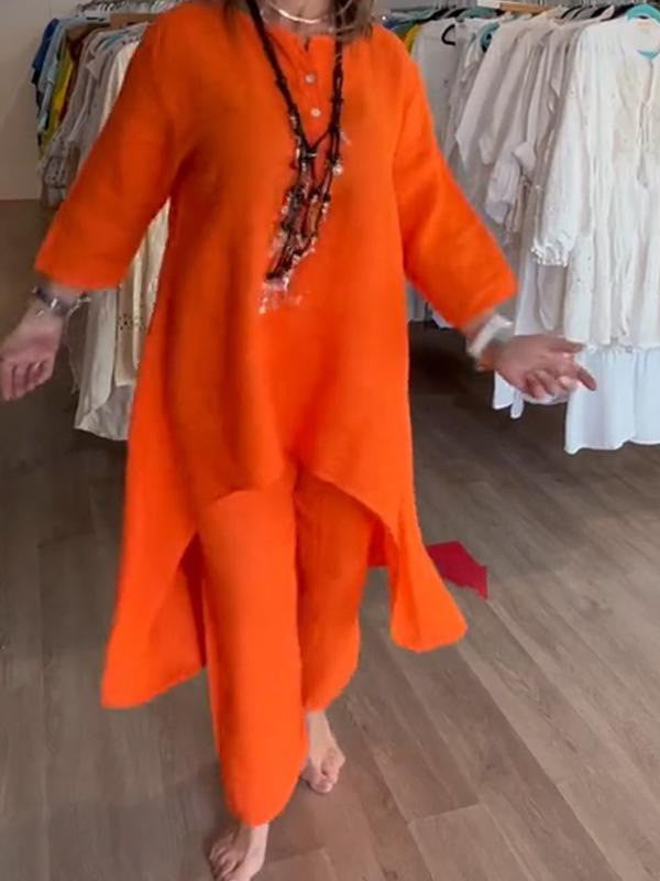 Women's Solid Color Casual Suit