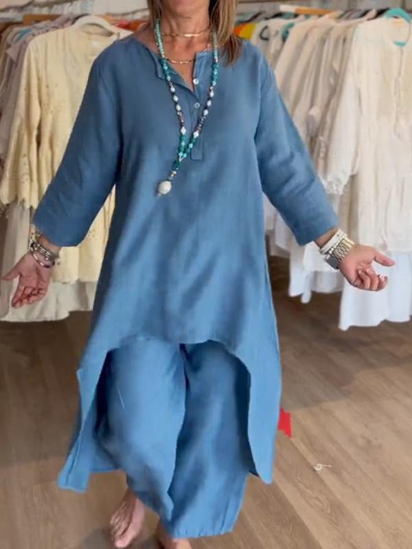 Women's Solid Color Casual Suit
