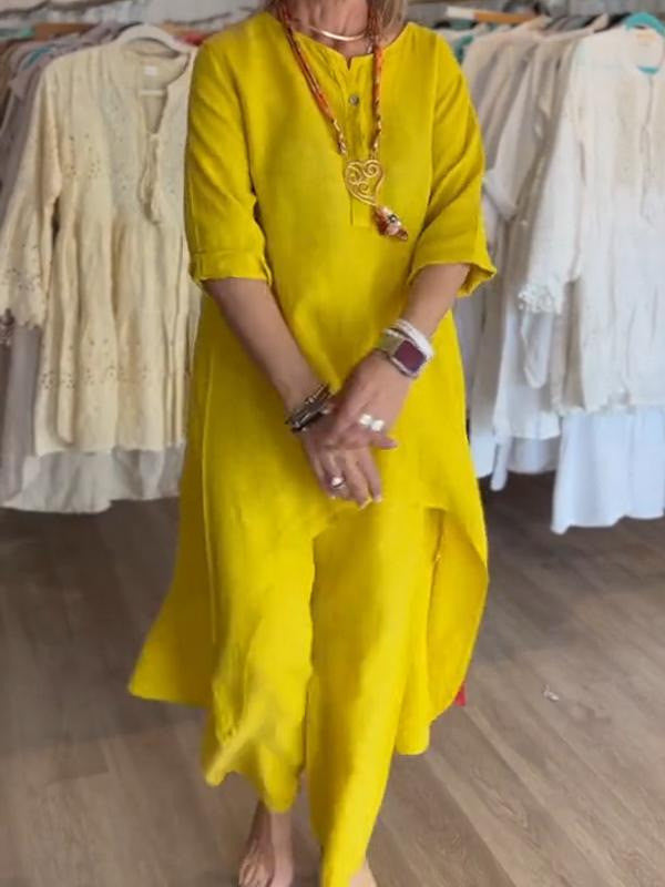 Women's Solid Color Casual Suit