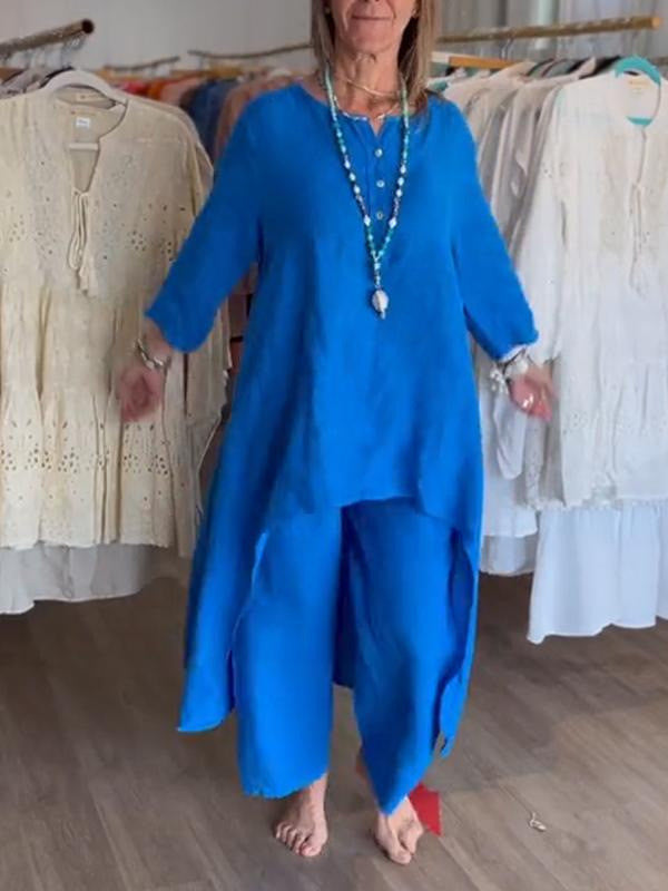 Women's Solid Color Casual Suit