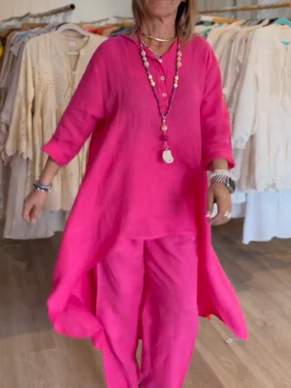 Women's Solid Color Casual Suit