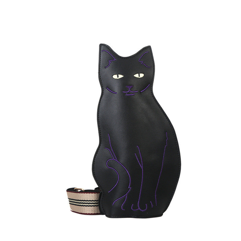 Black Cat Shaped Crossbody Bag