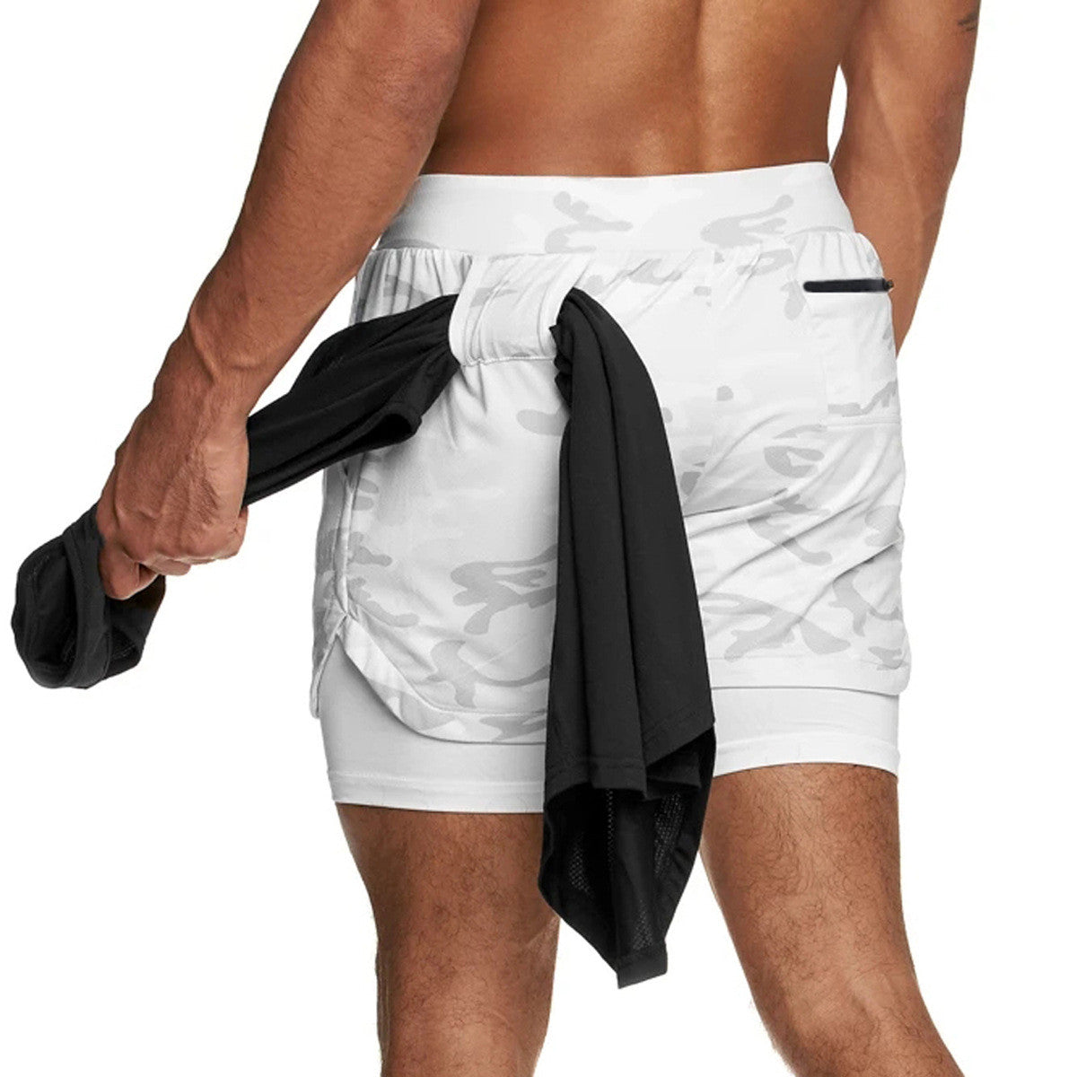 Men’s 2 in 1 Breathable Active Gym Workout Shorts