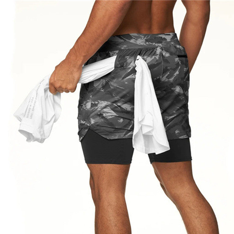 Men’s 2 in 1 Breathable Active Gym Workout Shorts
