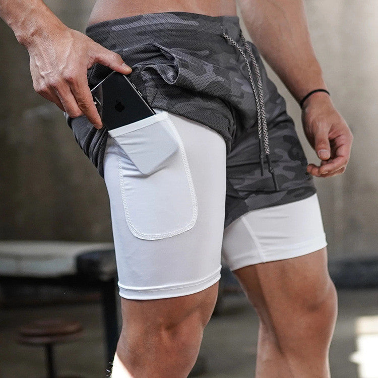 Men’s 2 in 1 Breathable Active Gym Workout Shorts