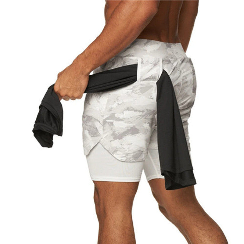 Men’s 2 in 1 Breathable Active Gym Workout Shorts