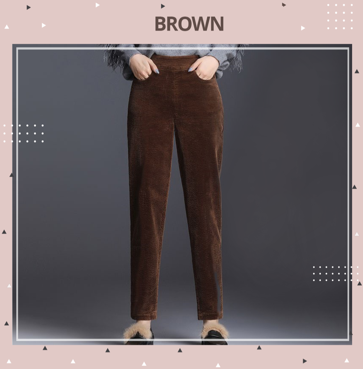 Women Winter Corduroy Warm Pants