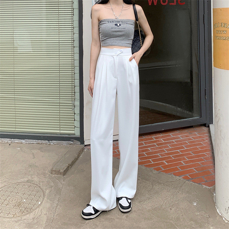 Woman's Casual Full-Length High-waisted Loose Pants