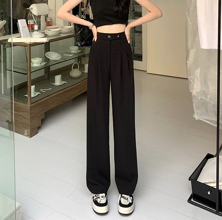 Woman's Casual Full-Length High-waisted Loose Pants