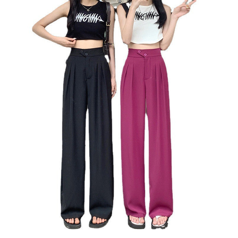 Woman's Casual Full-Length High-waisted Loose Pants