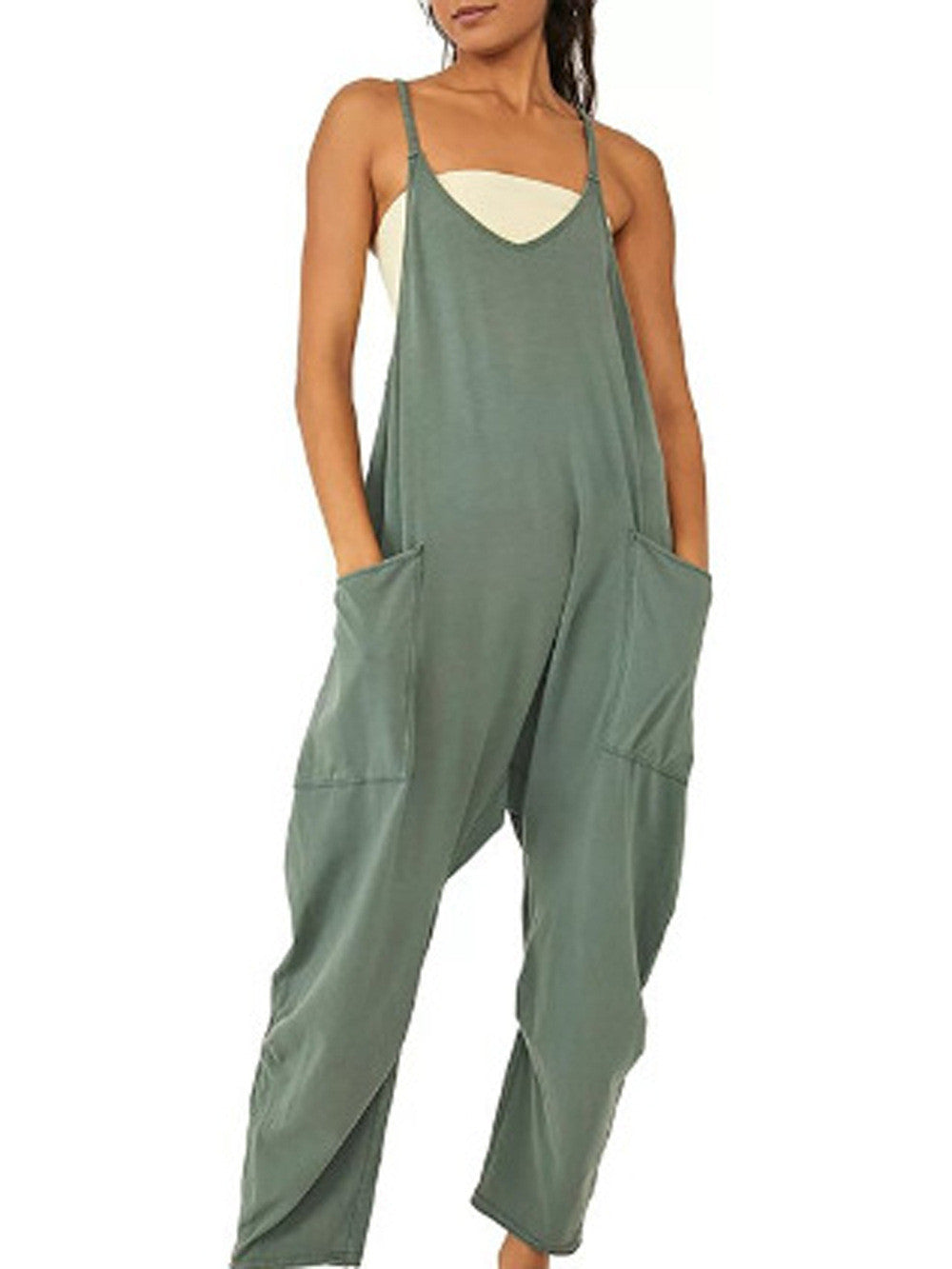 Wide Leg Jumpsuit with Pockets