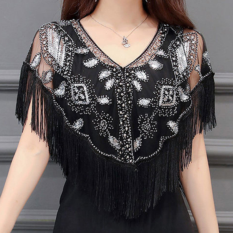 Women's 1920s Style Sequin Fashionable Shawl