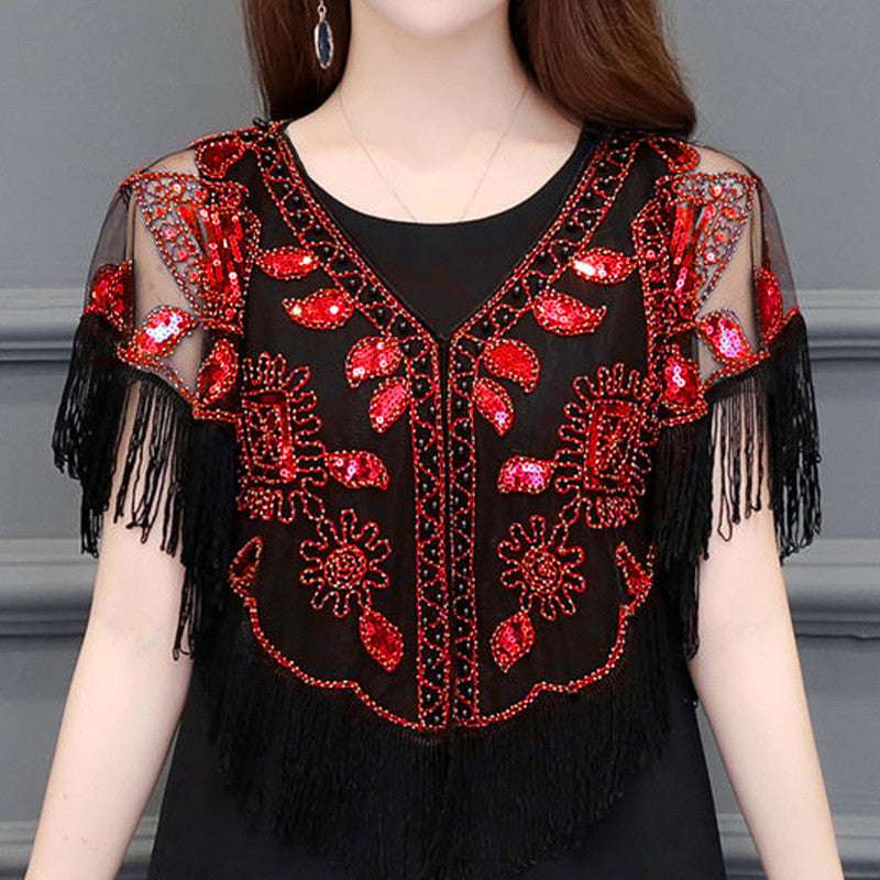 Women's 1920s Style Sequin Fashionable Shawl