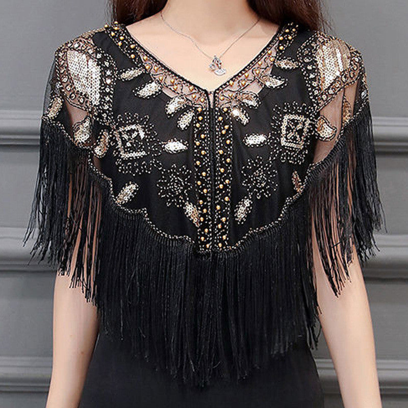 Women's 1920s Style Sequin Fashionable Shawl
