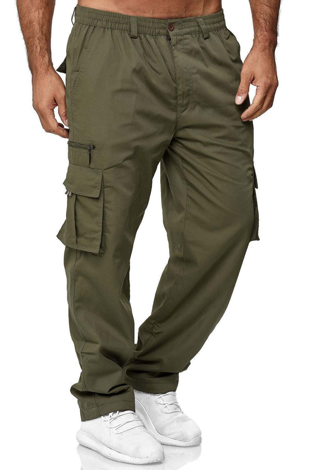 Men Cargo Pants Relaxed Fit Sport Joggers