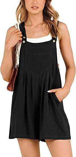 Casual Adjustable Strap Loose Bib Rompers