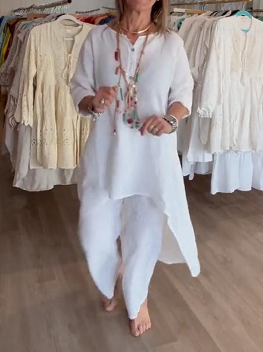Women's Solid Color Casual Suit