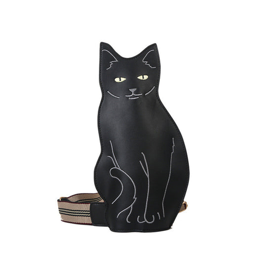 Black Cat Shaped Crossbody Bag