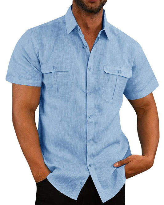 Men Casual Short Sleeve Shirt